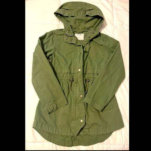 Old Navy green canvas jacket size 8 girls. - Picture 1 of 1